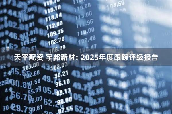 天平配资 宇邦新材: 2025年度跟踪评级报告